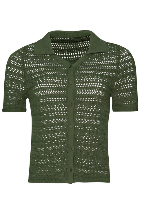 PQ Swim Olive Lee Crochet Top